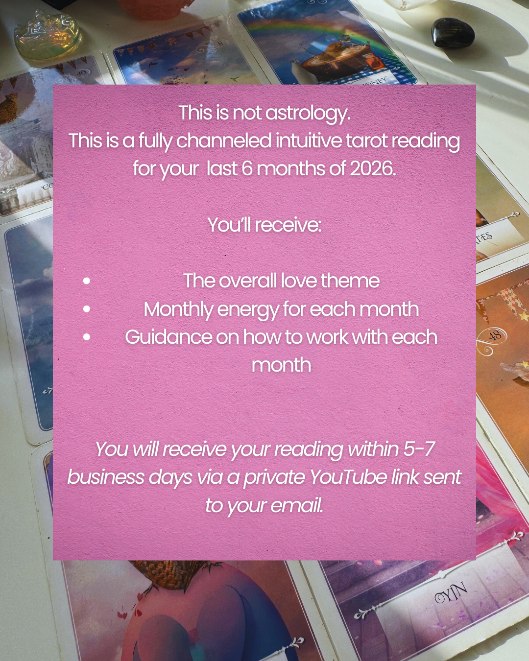 July-December 6 Months Intuitive Tarot Energy Forecast (Recorded | 20-30 Minutes)