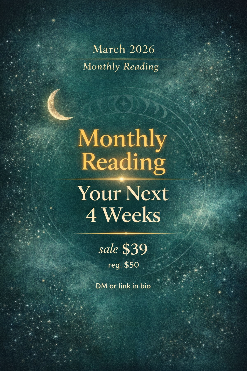 SALE!! Monthly Tarot Reading - Your Next 4 Weeks