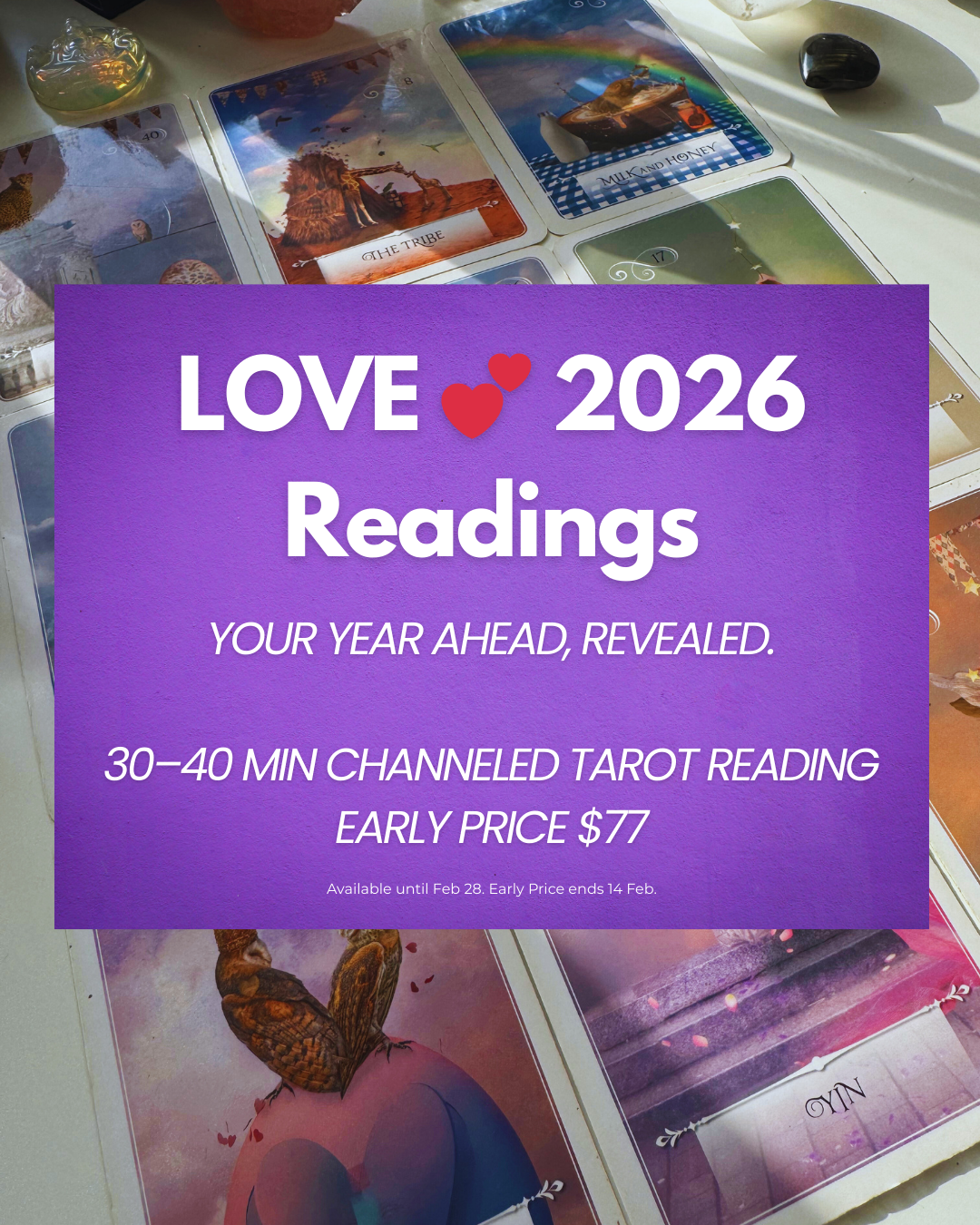 Love 2026 Intuitive Tarot Energy Forecast (Pre-Recorded | 30–40 Minutes)